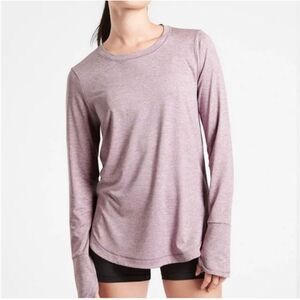 Athleta Uptempo Flora Mauve Long Sleeve Top